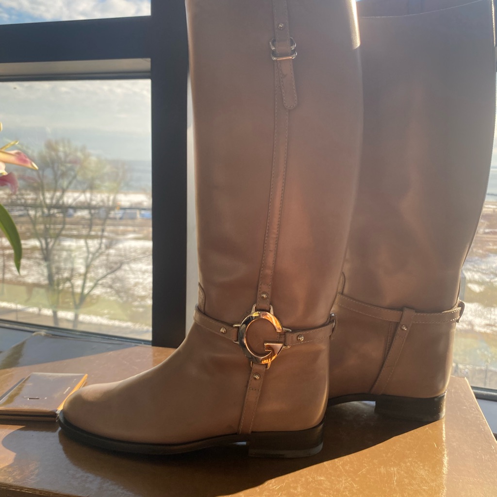 Gucci Tan Over The Knee Boots